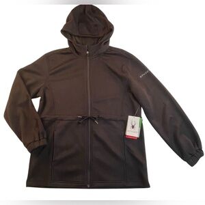 Spyder Long Sleeve Black Drawstring-Waist Hooded Jacket Women’s Size Small